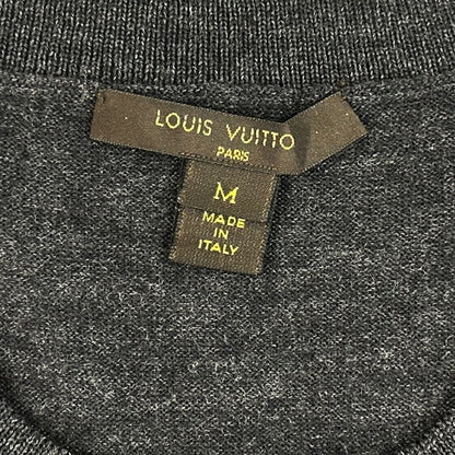 Louis Vuitton Dress  Monogram Wool Dark Gray Black M Sequin Fleece