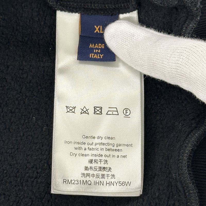 Louis Vuitton Parka Men's Brand Signature Cotton Hoodie Black Ca36929 XL 2022