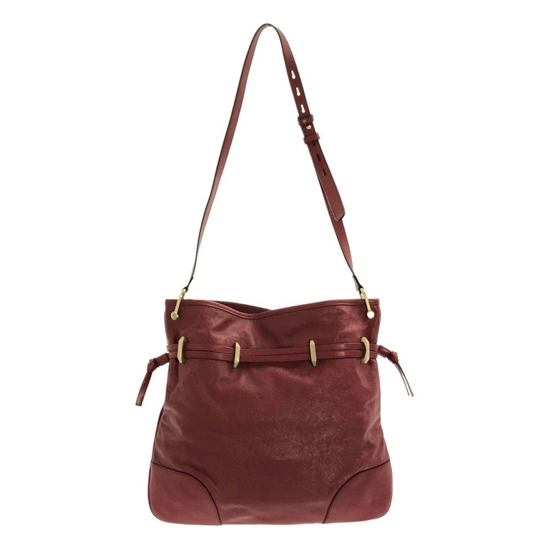 Gucci | Horsebit Leather Shoulder Bag 602089 | Red Gold | Ladies