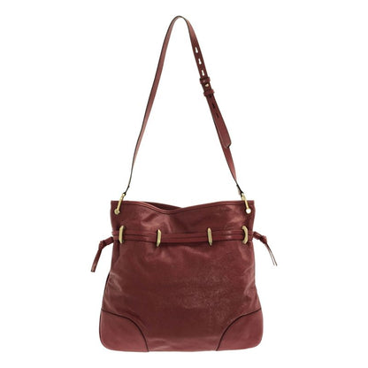 Gucci | Horsebit Leather Shoulder Bag 602089 | Red Gold | Ladies