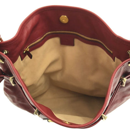 Gucci | Horsebit Leather Shoulder Bag 602089 | Red Gold | Ladies