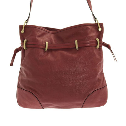 Gucci | Horsebit Leather Shoulder Bag 602089 | Red Gold | Ladies