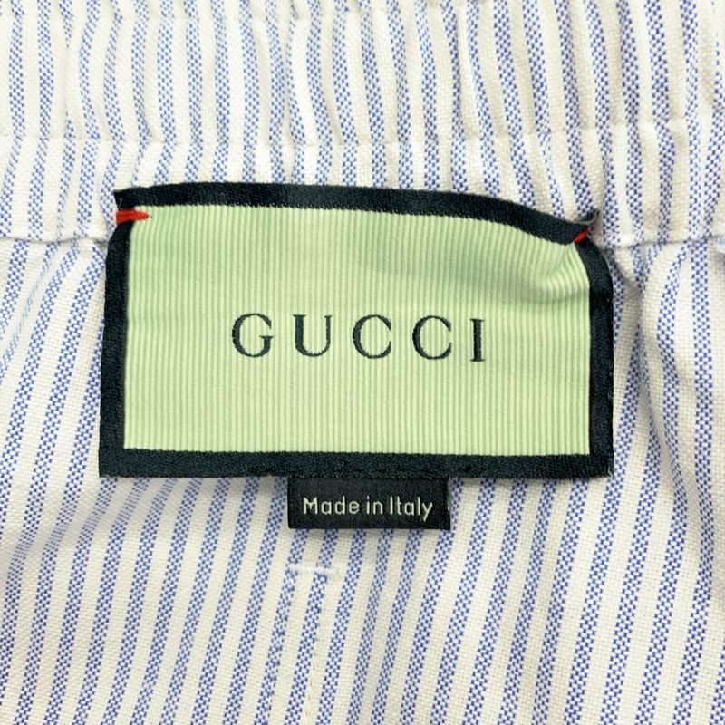 Gucci | 2021aw | LES Pommes Striped Shorts | 48 | Blue White | Men's