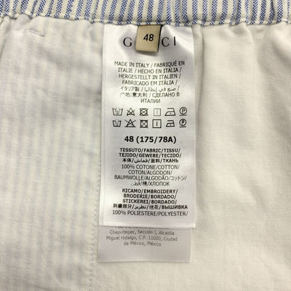 Gucci | 2021aw | LES Pommes Striped Shorts | 48 | Blue White | Men's