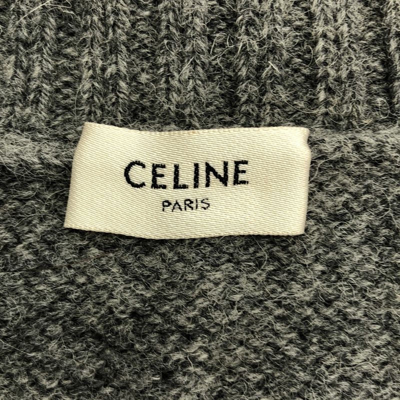 Celine | Eddy Period Wool Turtleneck Knit | S | Gray | Ladies