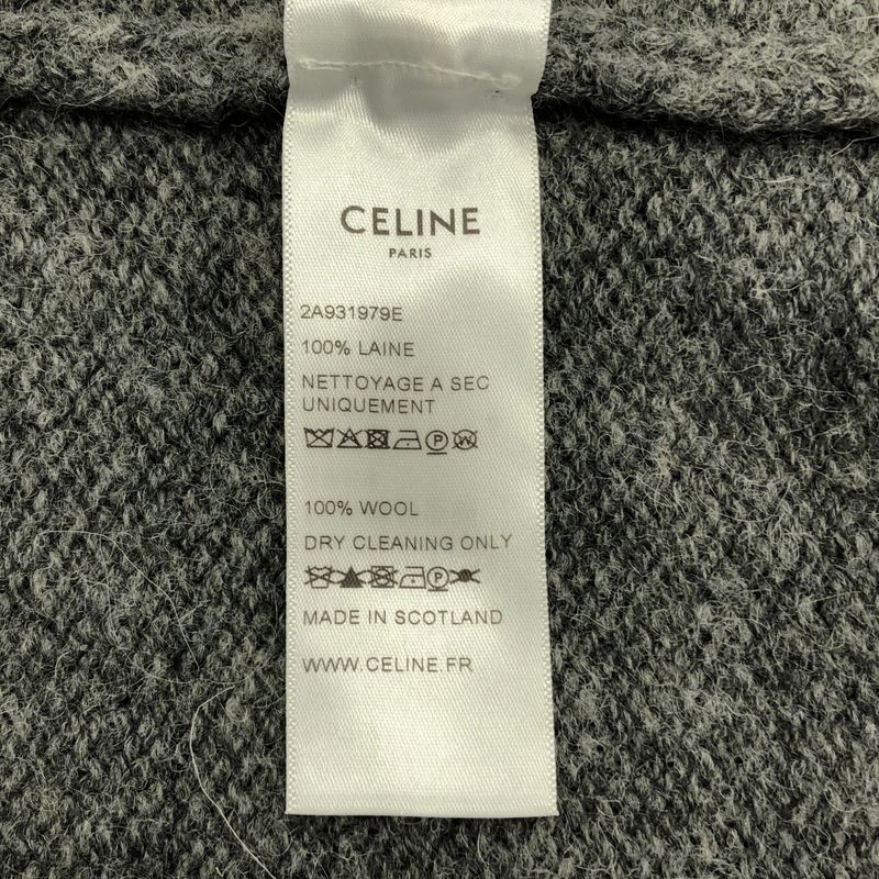 Celine | Eddy Period Wool Turtleneck Knit | S | Gray | Ladies