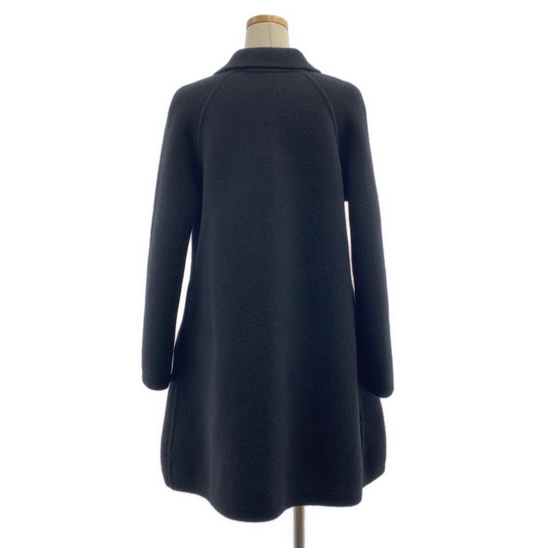 Hermes Cashmere Blend Medor Studded Coat 36 Black Ladies