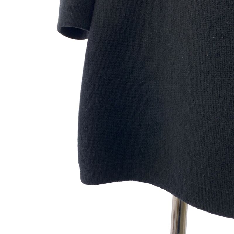 Hermes Cashmere Blend Medor Studded Coat 36 Black Ladies