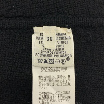 Hermes Cashmere Blend Medor Studded Coat 36 Black Ladies