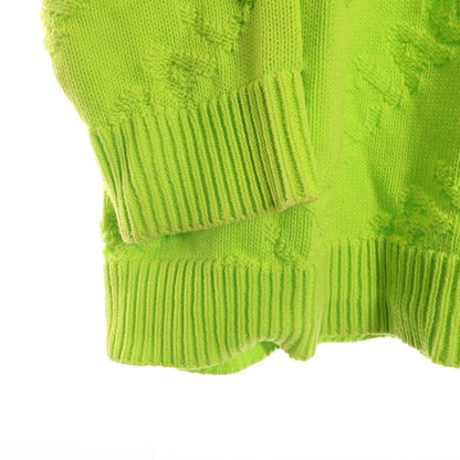 Balenciaga Logo Jacquard Sweater Crew Neck Knit Sweater Yellow 599886 T3166