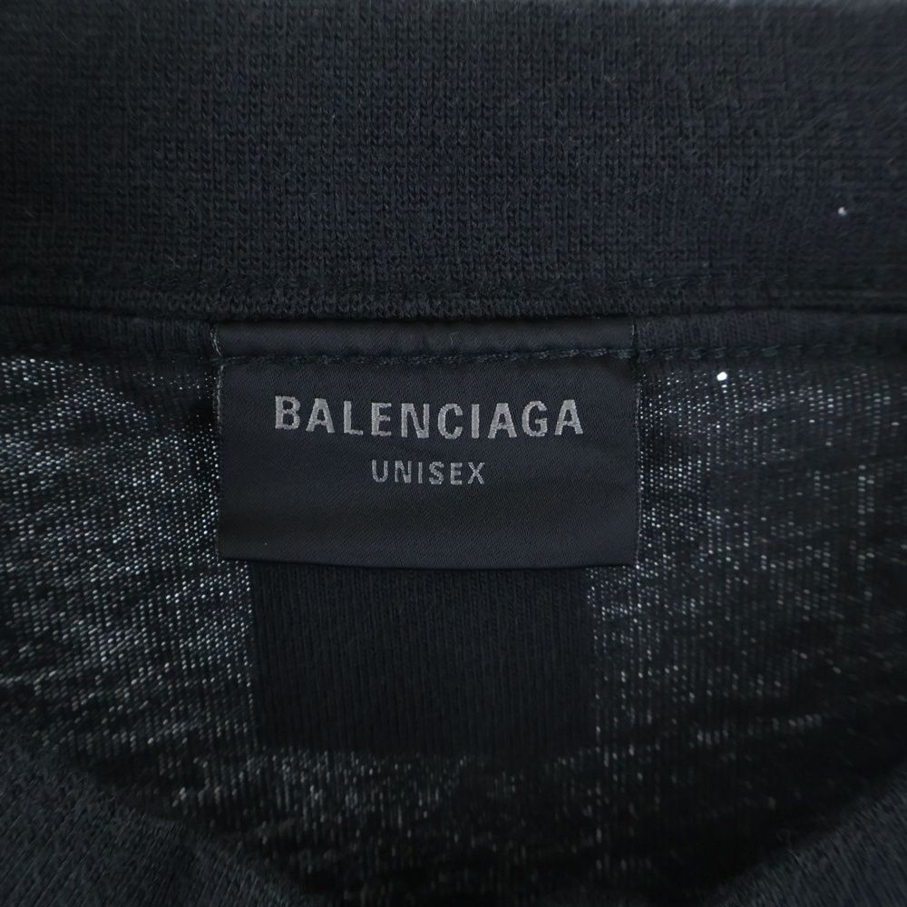 Balenciaga Inside Out Crew Neck Short Sleeve T-Shirt Cut and Sewn Black 787358