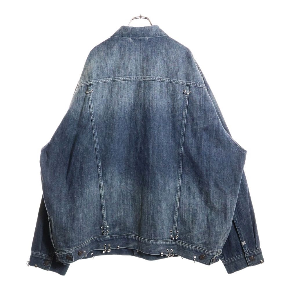 Balenciaga 24ss Pierced Denim Jacket Earrings Denim Jacket Indigo 764518 Tnw65