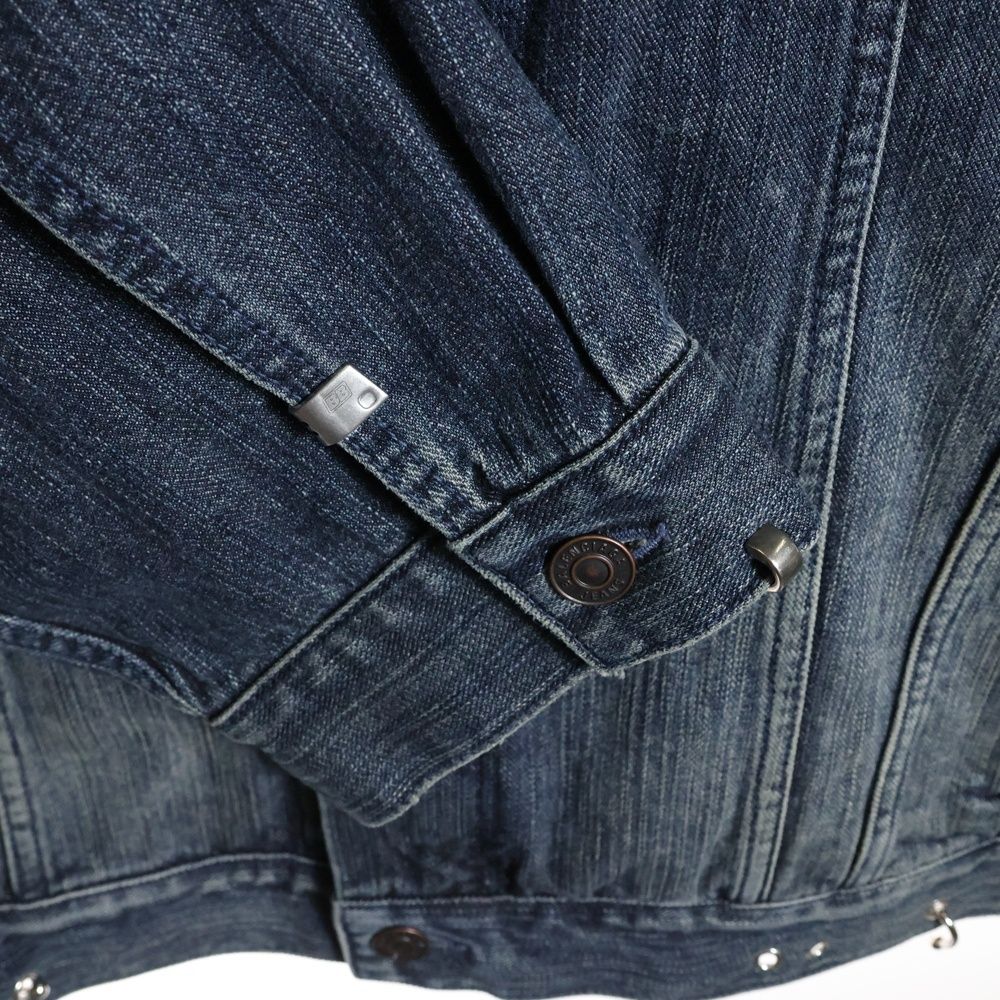 Balenciaga 24ss Pierced Denim Jacket Earrings Denim Jacket Indigo 764518 Tnw65