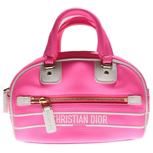Christian Dior Vibe Mini Beau Ring Bag 2way Logo Leather Handbag Shoulder Bag