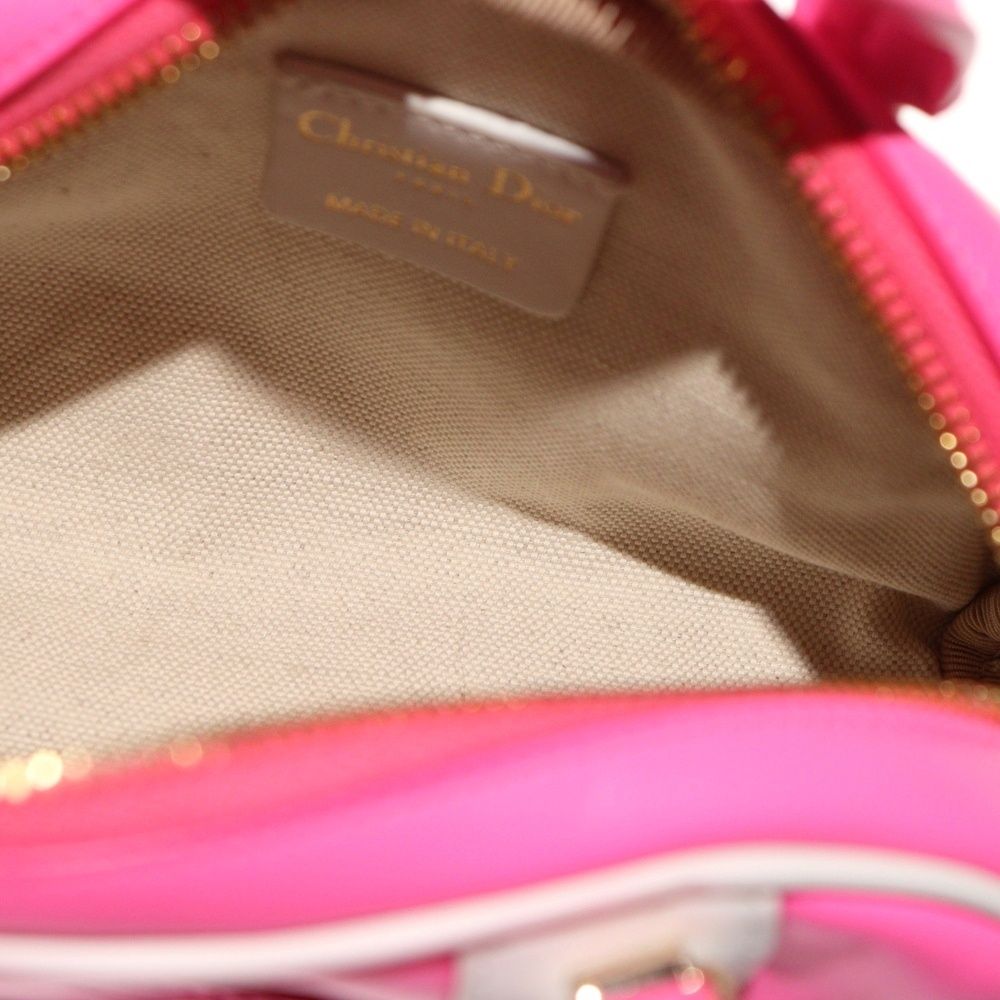 Christian Dior Vibe Mini Beau Ring Bag 2way Logo Leather Handbag Shoulder Bag