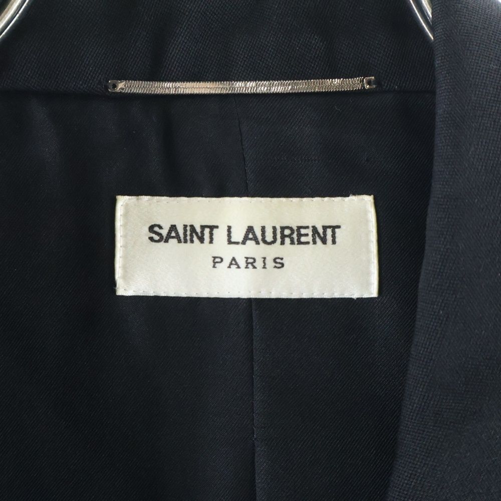 Saint Laurent Paris 23ss Lapel Switching Single Breasted Smoking Jacket Black