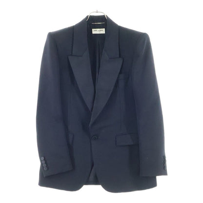 Saint Laurent Paris 23ss Lapel Switching Single Breasted Smoking Jacket Black