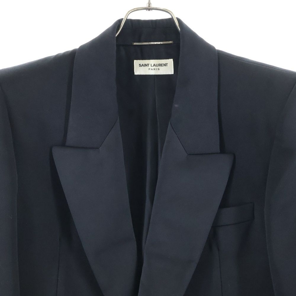 Saint Laurent Paris 23ss Lapel Switching Single Breasted Smoking Jacket Black
