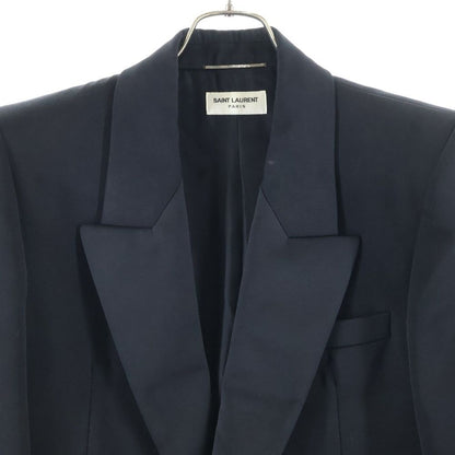 Saint Laurent Paris 23ss Lapel Switching Single Breasted Smoking Jacket Black