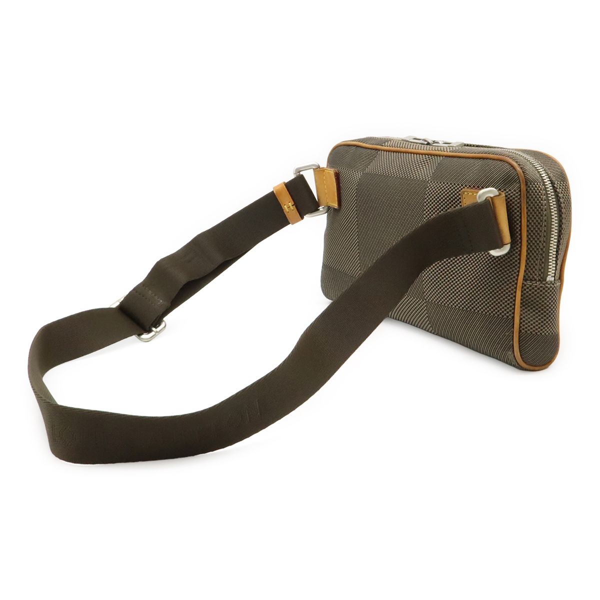 LOUIS VUITTON Damier Geant Acrobat Body Bag Waist Bag Canvas Leather Tail Khaki