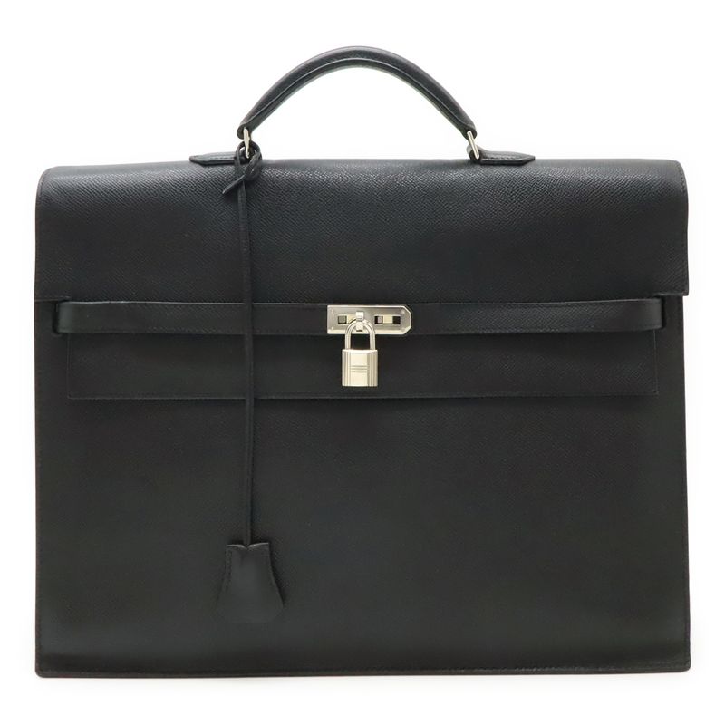Hermes Kelly Depeche 38 Business Bag Briefcase Documents Purse Leather Epson
