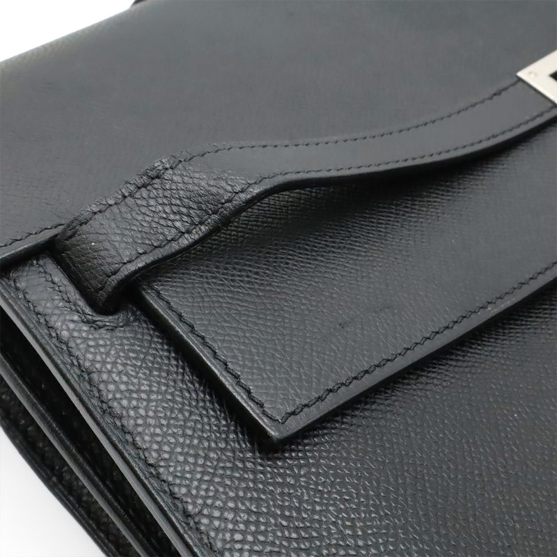 Hermes Kelly Depeche 38 Business Bag Briefcase Documents Purse Leather Epson