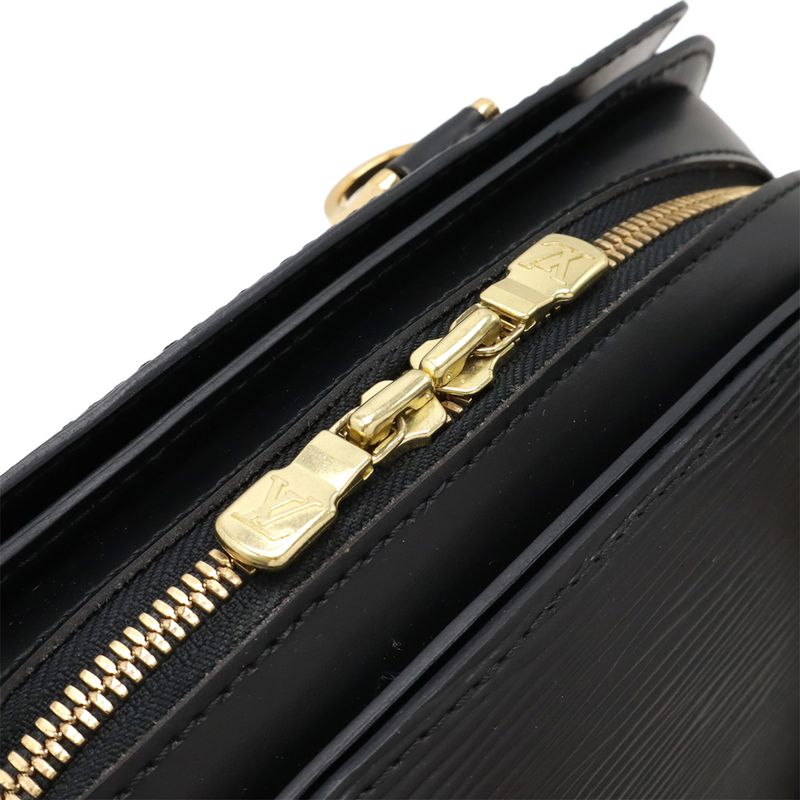 Louis Vuitton Epi Pont Neuf Handbag Leather Noir Black Gold Hardware M52052