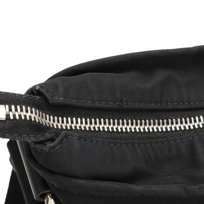 Gucci Diamante Shoulder Bag Crossbody Nylon Leather Black Gray Silver Hardware