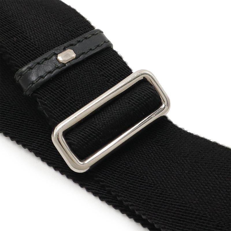 Gucci Diamante Shoulder Bag Crossbody Nylon Leather Black Gray Silver Hardware