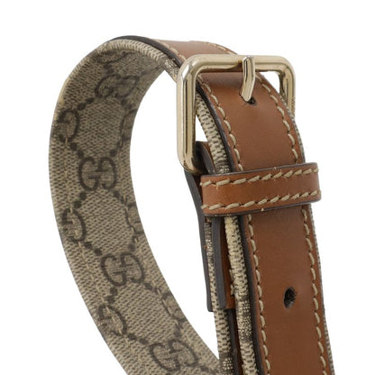 Gucci GG Supreme Sherry Shoulder Bag Crossbody PVC Leather Khaki Beige Brown