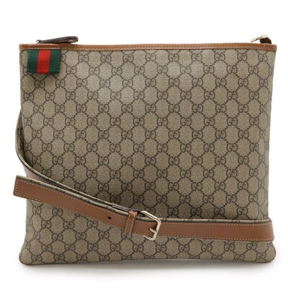 Gucci GG Supreme Sherry Shoulder Bag Crossbody PVC Leather Khaki Beige Brown