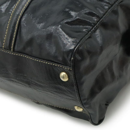 Gucci Interlocking G Sherry Line Mini Boston Bag Handbag Coated Canvas Leather