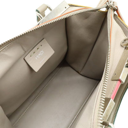 Fendi Petit Trois Jour Handbag Mini Bag 2WAY Shoulder Bag Leather Sand Beige