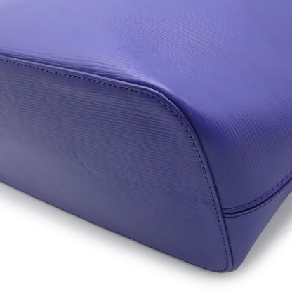 Louis Vuitton Epi Neverfull MM Tote Bag Shoulder Bag Leather Fig Purple Pouch
