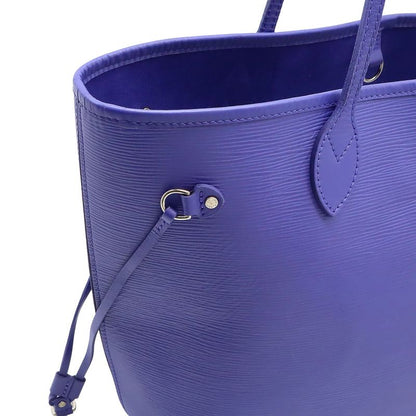 Louis Vuitton Epi Neverfull MM Tote Bag Shoulder Bag Leather Fig Purple Pouch