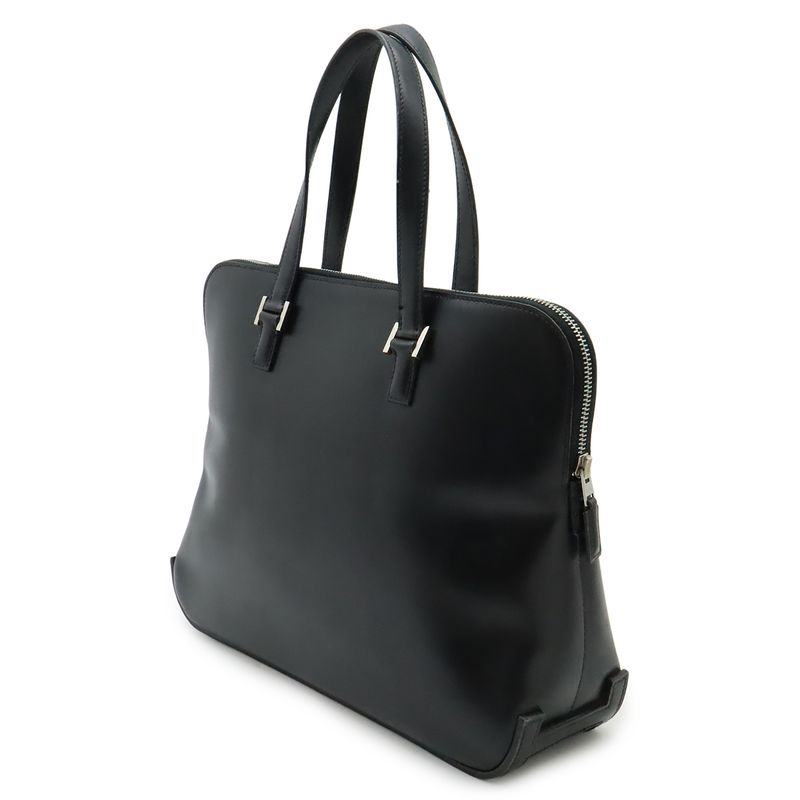 Hermes Escapada Handbag Tote Bag Box Calf BOX Calf Leather Black Silver
