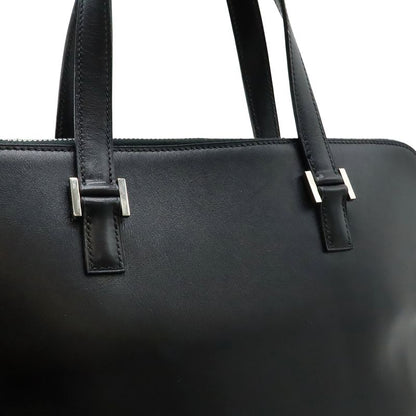 Hermes Escapada Handbag Tote Bag Box Calf BOX Calf Leather Black Silver