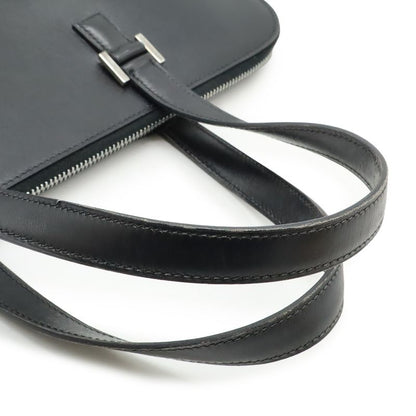 Hermes Escapada Handbag Tote Bag Box Calf BOX Calf Leather Black Silver