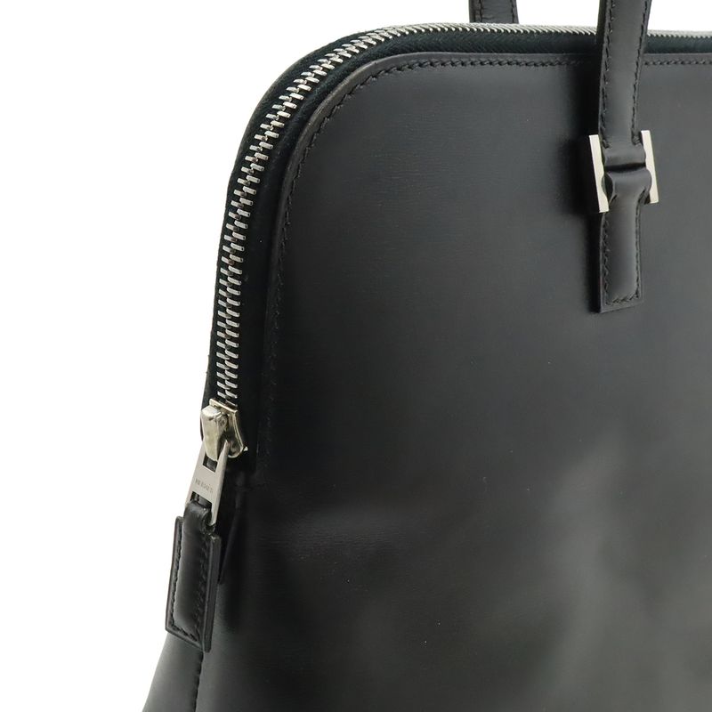 Hermes Escapada Handbag Tote Bag Box Calf BOX Calf Leather Black Silver