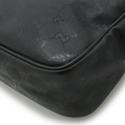 Gucci GG Implement Shoulder Bag Pochette Crossbody PVC Leather Black 201448
