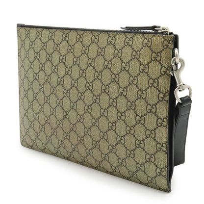 Gucci GG Supreme Clutch Bag Second Bag Taiga - Tiger Print PVC Leather Khaki