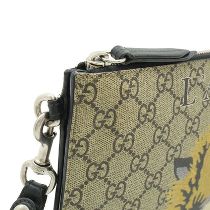 Gucci GG Supreme Clutch Bag Second Bag Taiga - Tiger Print PVC Leather Khaki