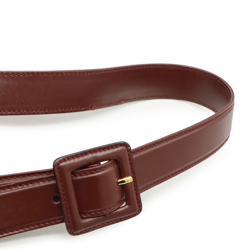 Cartier Must De Cartier Must Line Shoulder Bag Crossbody Leather Bordeaux Red