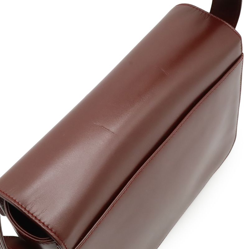 Cartier Must De Cartier Must Line Shoulder Bag Crossbody Leather Bordeaux Red