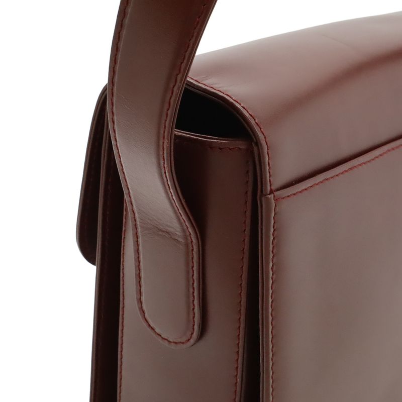 Cartier Must De Cartier Must Line Shoulder Bag Crossbody Leather Bordeaux Red