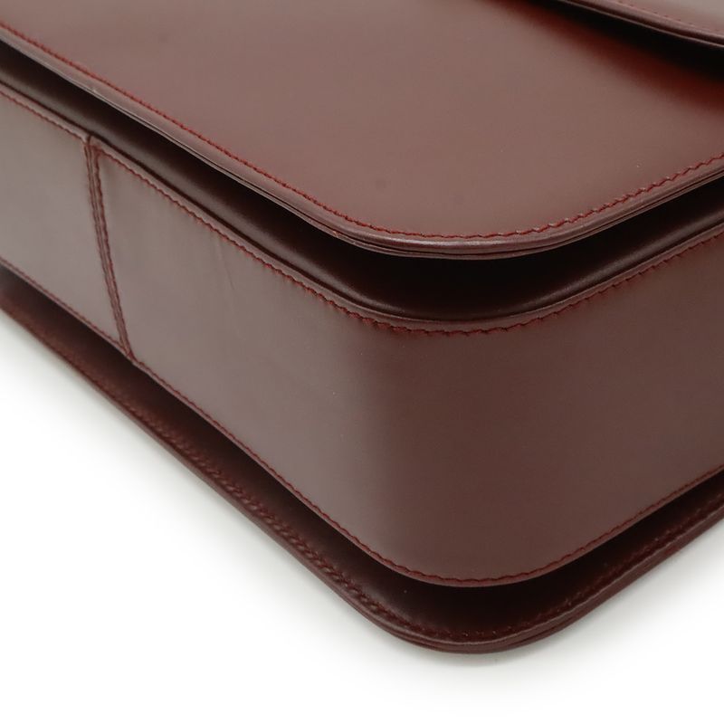 Cartier Must De Cartier Must Line Shoulder Bag Crossbody Leather Bordeaux Red