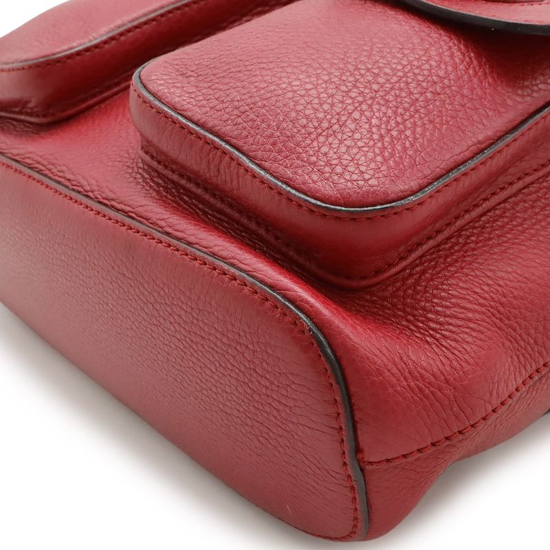 Gucci Bamboo Backpack Rucksack Sac Shoulder Bag Fringe Tassel Leather Fuchsia