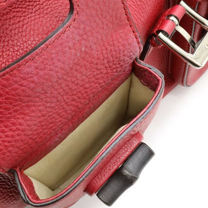 Gucci Bamboo Backpack Rucksack Sac Shoulder Bag Fringe Tassel Leather Fuchsia