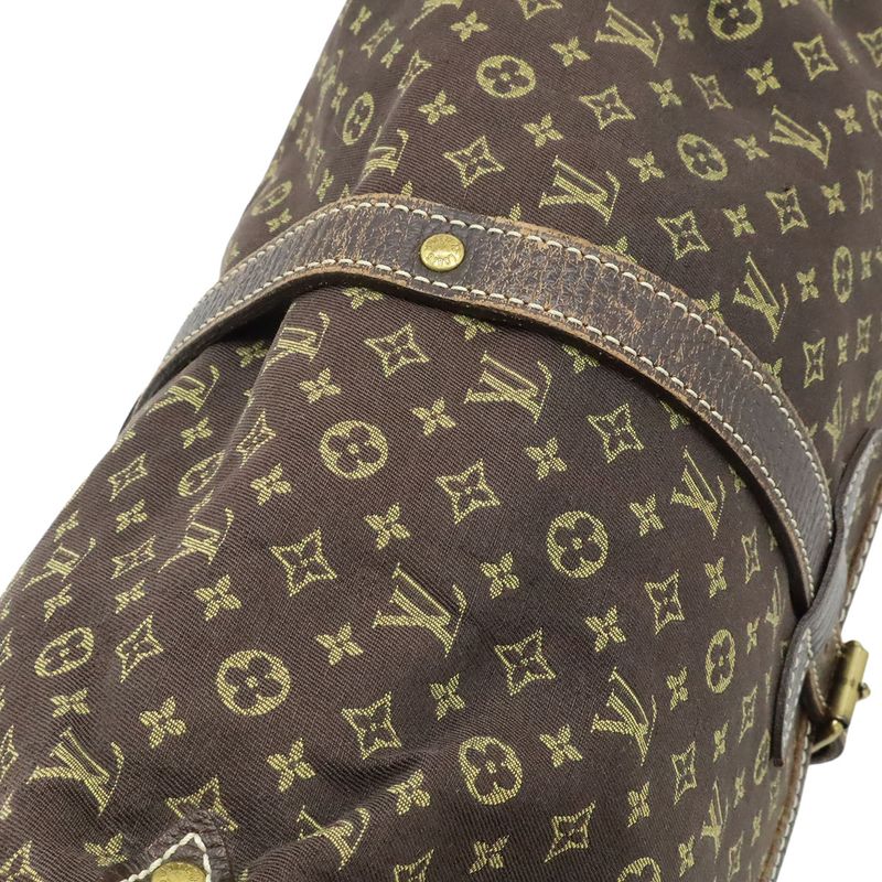 Louis Vuitton Monogram Mini Lin Saumur 30 Shoulder Bag Crossbody Canvas Leather