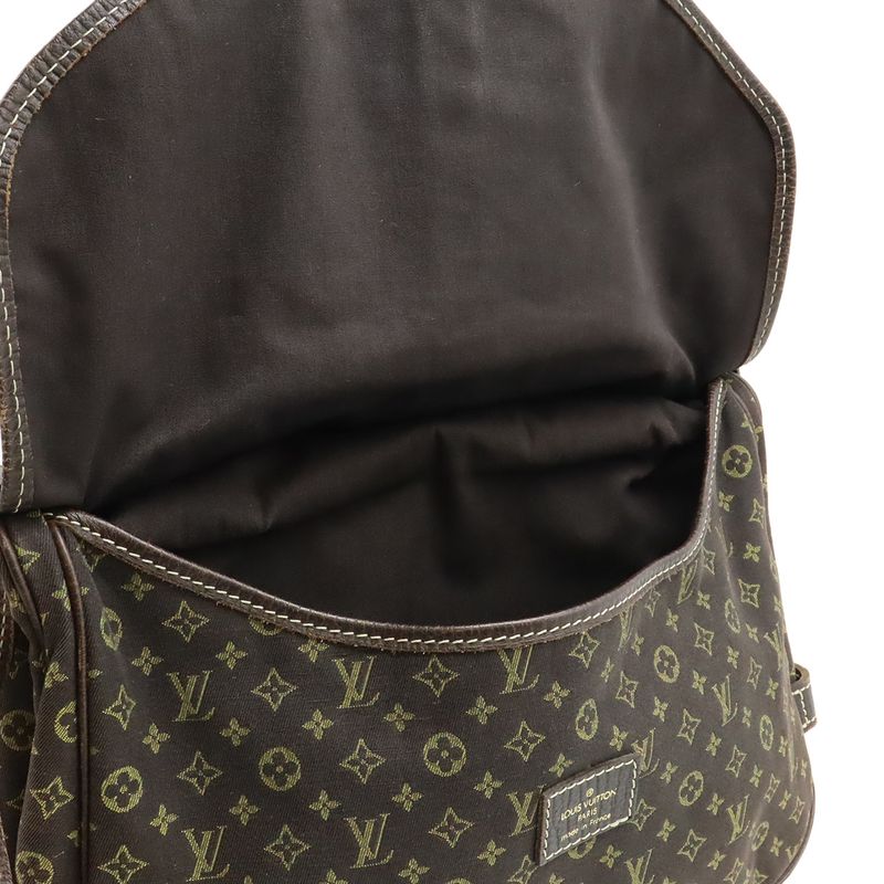 Louis Vuitton Monogram Mini Lin Saumur 30 Shoulder Bag Crossbody Canvas Leather